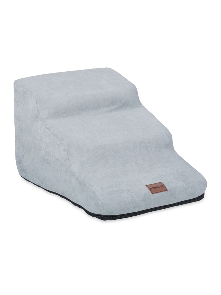 relaxdays Hundetreppe in Grau - (B)41 x (H)33 x (T)54 cm günstig kaufen onesize