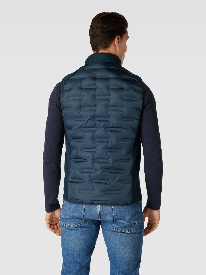 Steppweste mit Stehkragen in marineblau
