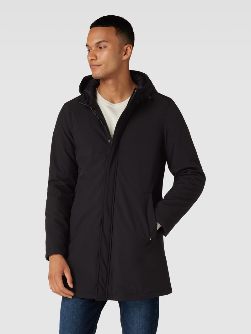 Jacke mit Stehkragen Modell 'Madeston' in schwarz