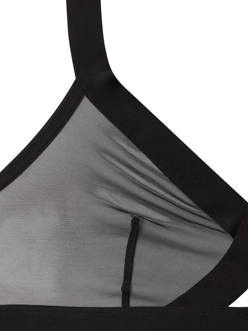 Bralette aus Mesh in schwarz