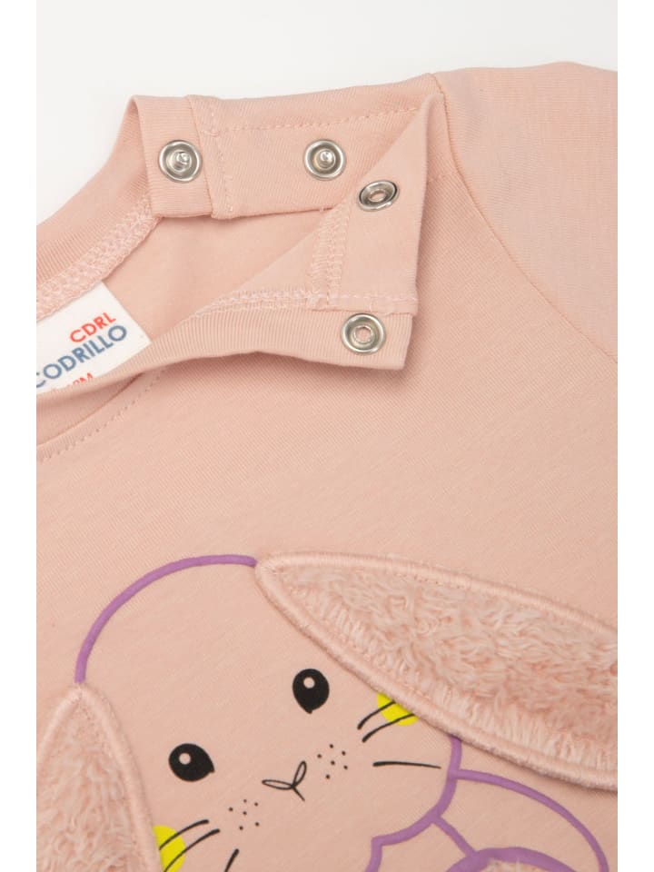 Coccodrillo Langärmeliges T-shirt in gedämpftes Rosa günstig kaufen 62
