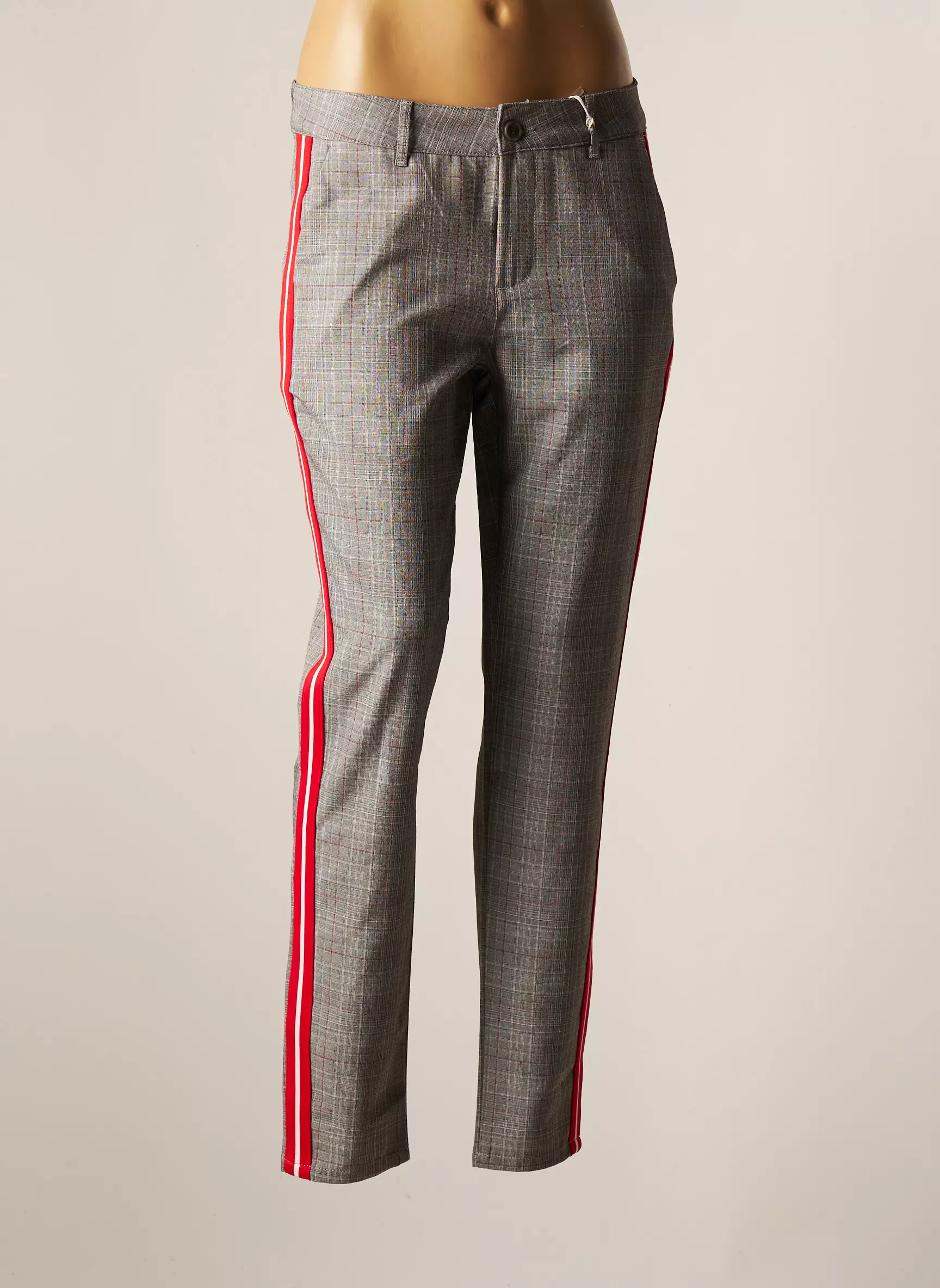 Geisha Pantalons Chino Femme couleur gris