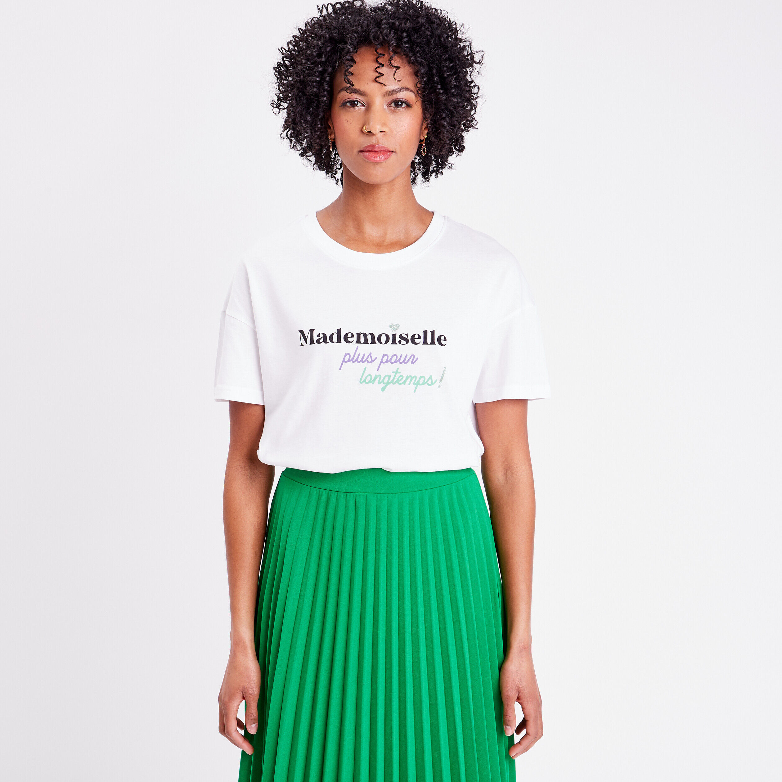 T-shirt manches courtes blanc femme | Cache Cache
