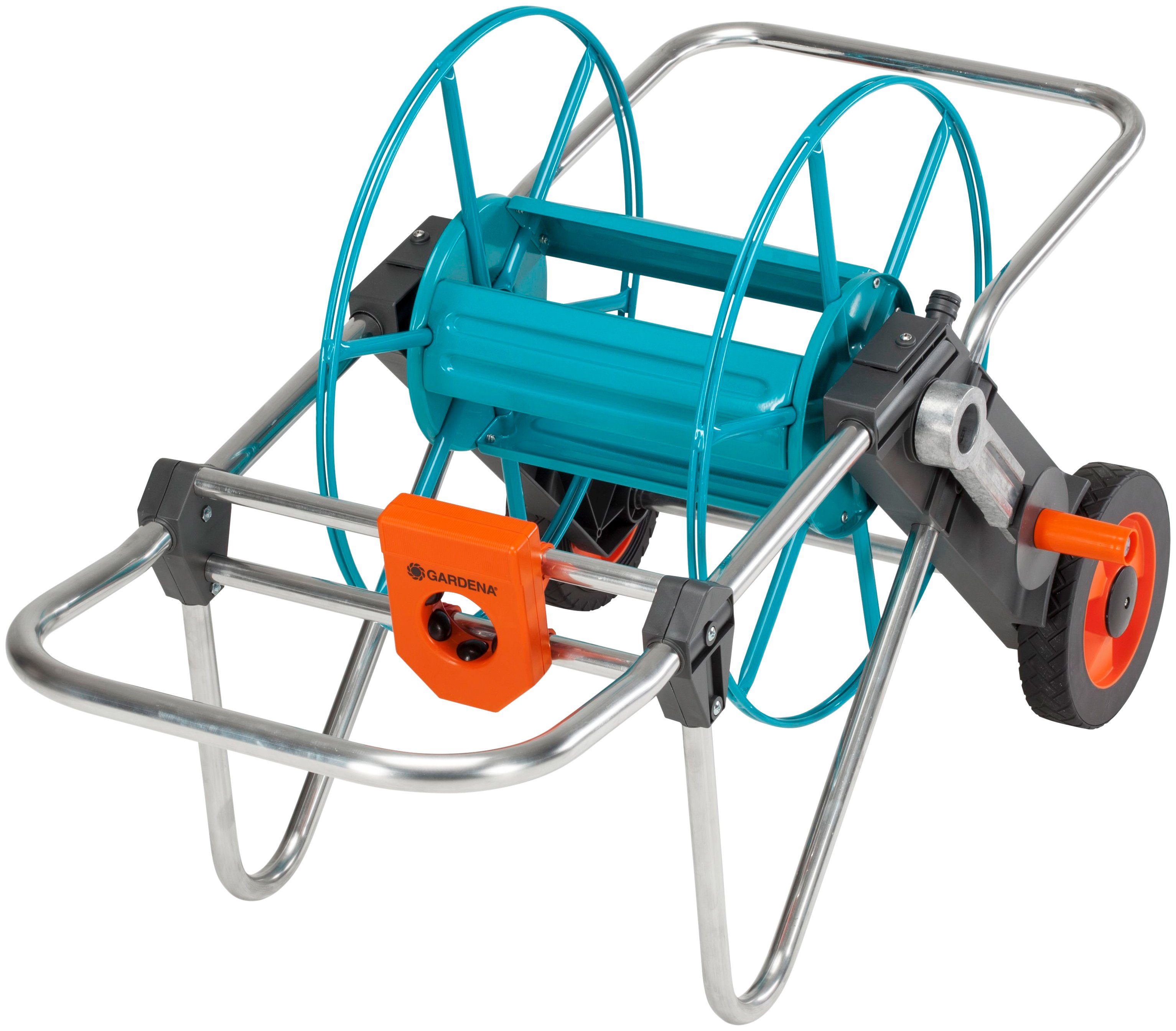 GARDENA Schlauchwagen 02674-20, Metall, für max. 100 m Schlauch