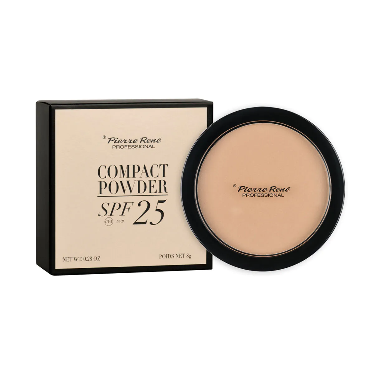 „Pierre Rene“ kompaktinė pudra SPF25 - presuota pudra 03 8g