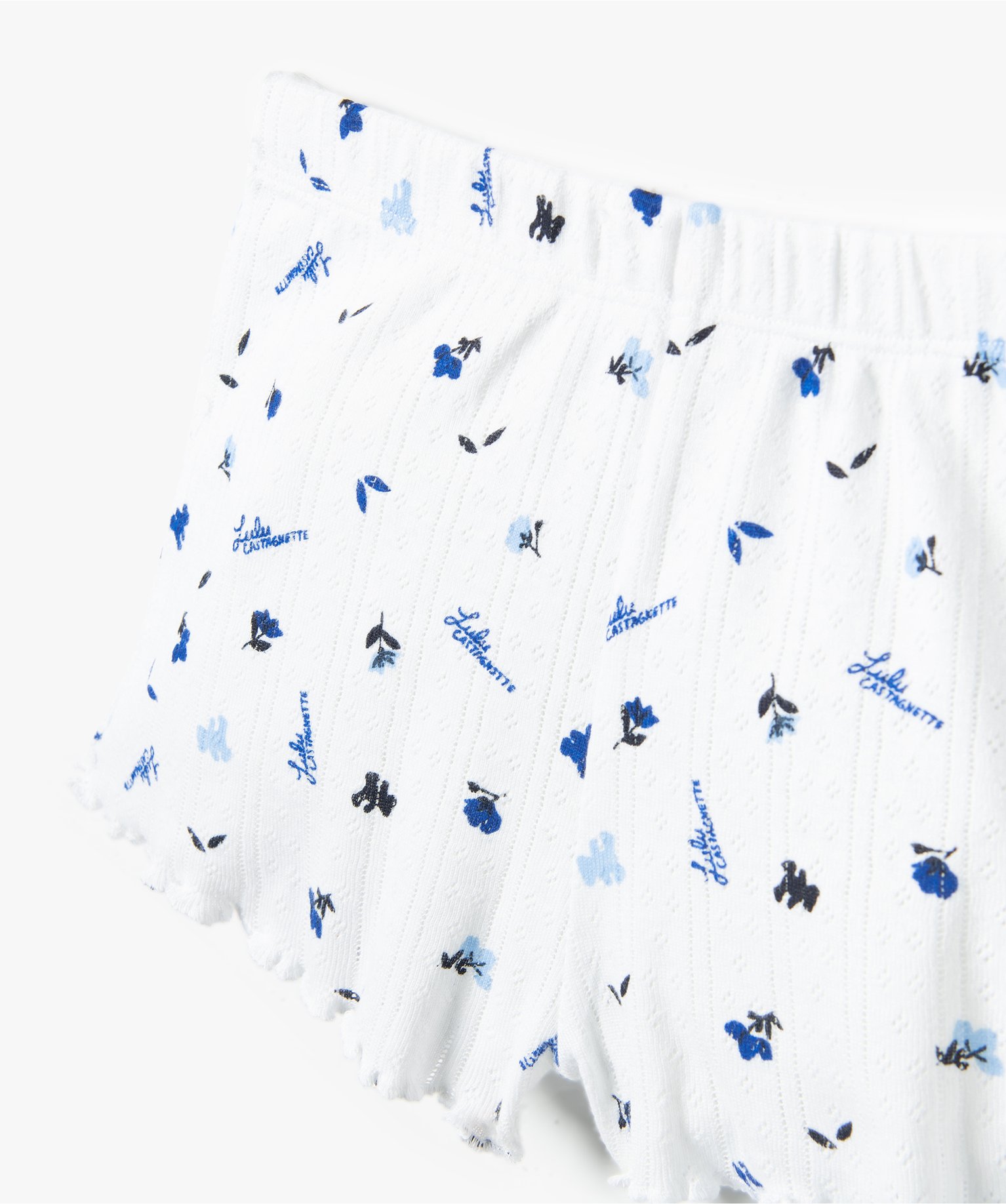 Pyjashort fille en maille fantaisie - LuluCastagnette blanc | GEMO