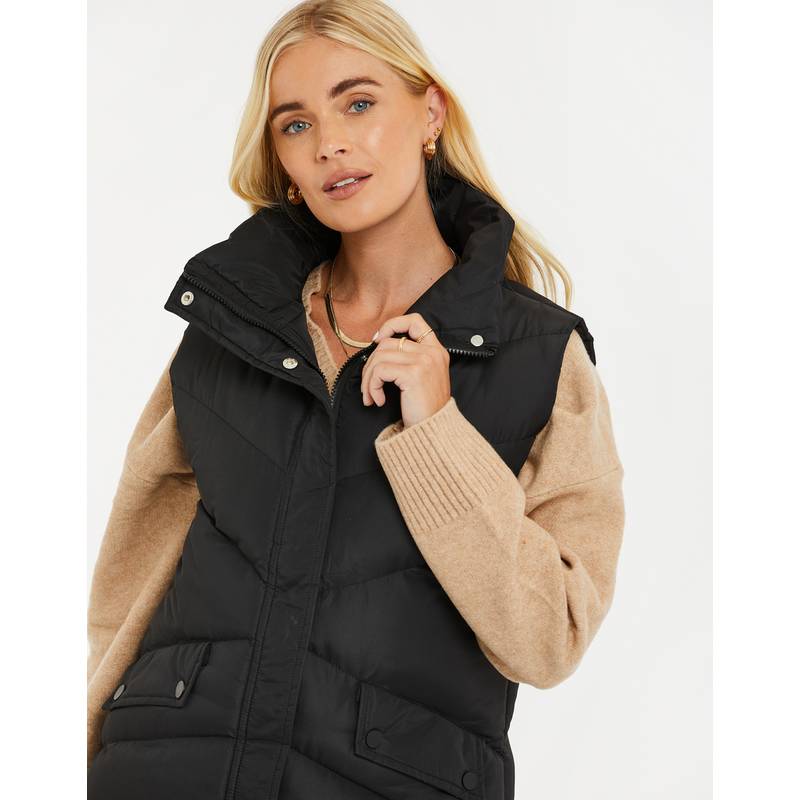 Threadbare THB Ladies Hazzi Quilted Gilet Steppweste Damen