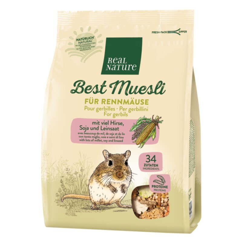 REAL NATURE Hauptfutter REAL NATURE „Best Muesli“ für Rennmäuse 500g