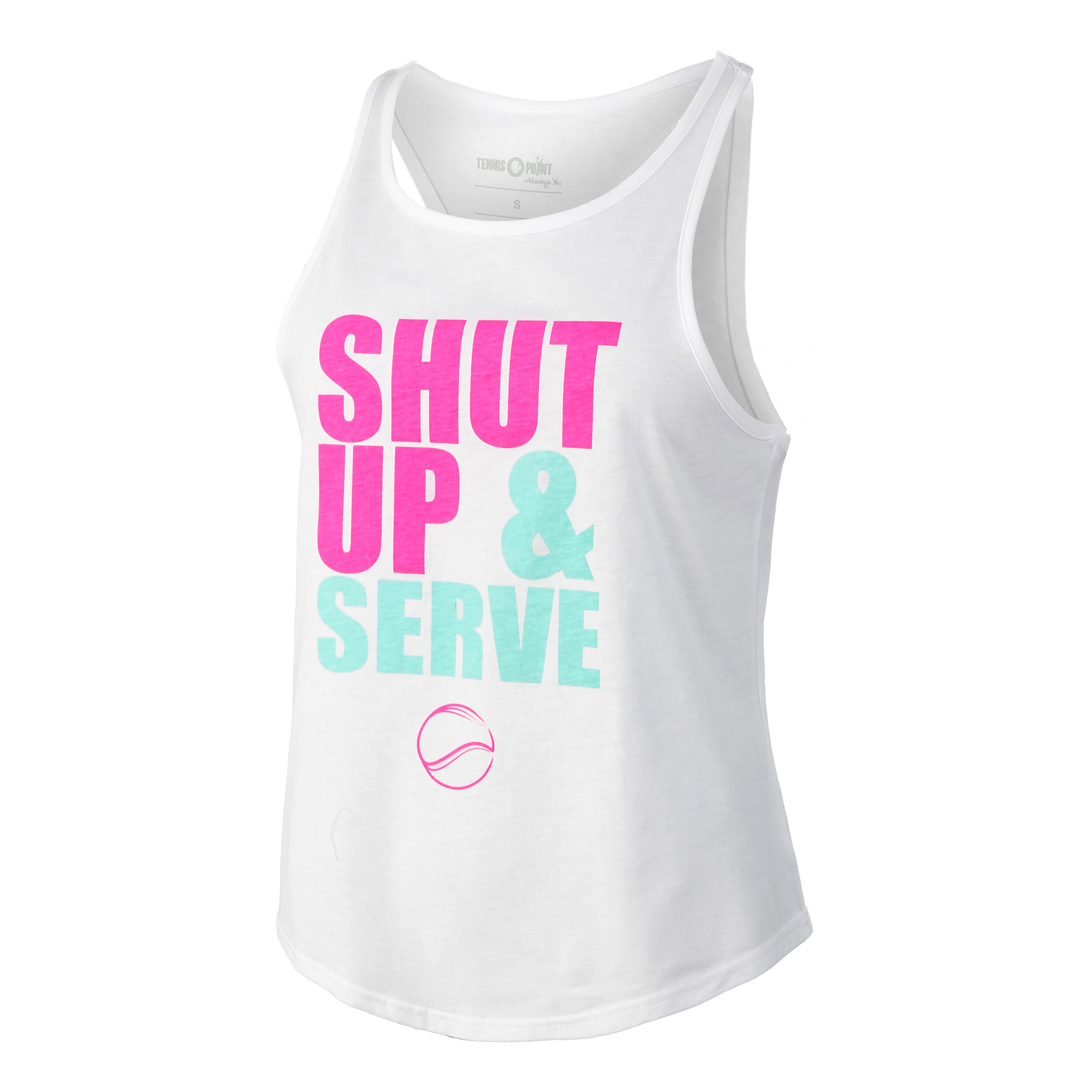 Shut Up & Serve Tank-Top Damen - Weiß, Mehrfarbig