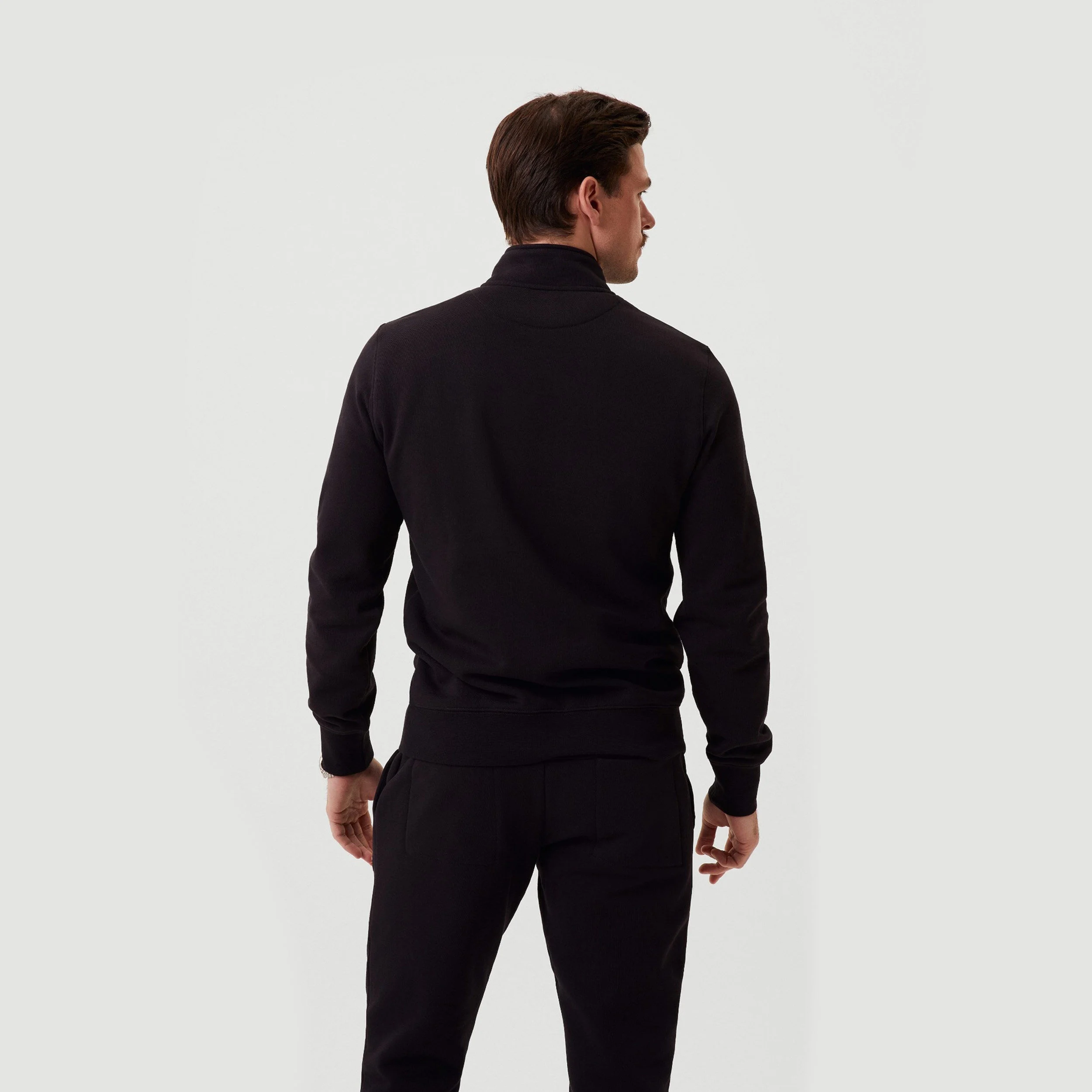 Centre Half-Zip Longsleeve Herren - Schwarz