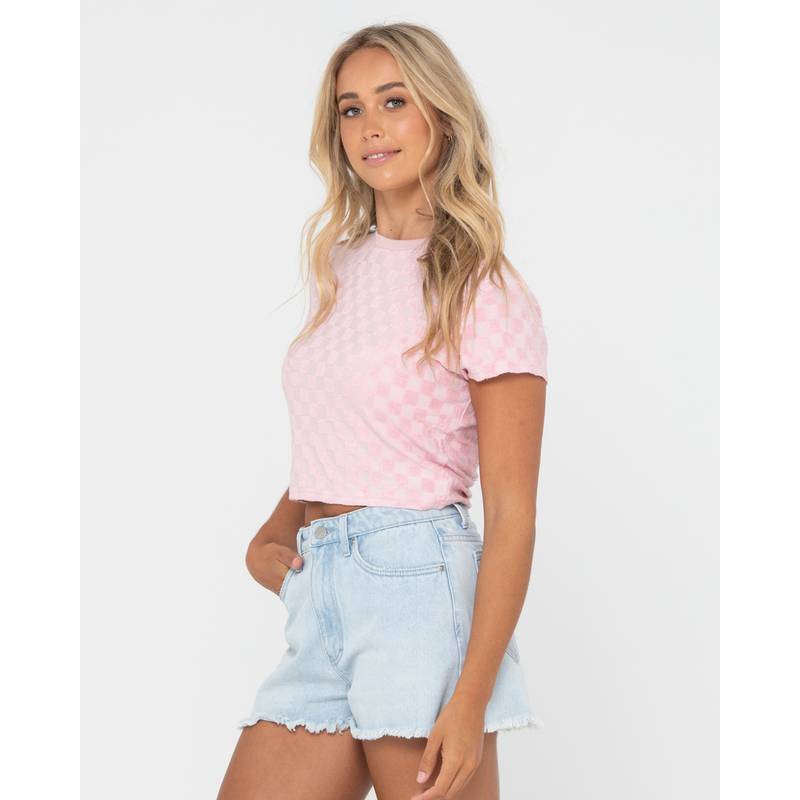 RUSTY LARA SHORT SLEEVE BABY TEE T-Shirt Damen