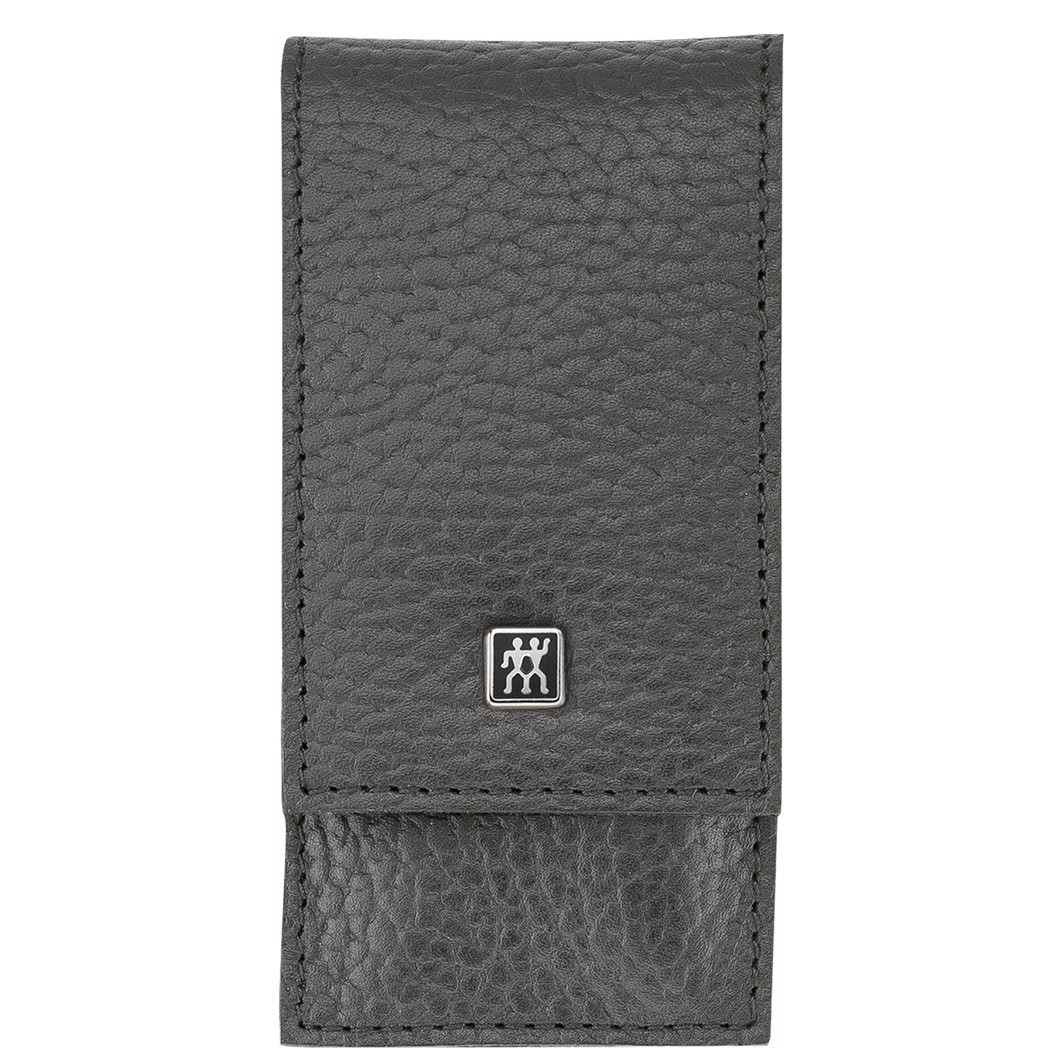 Classic Inox Taschen-Etui. Rindleder. anthrazit. 3-tlg.