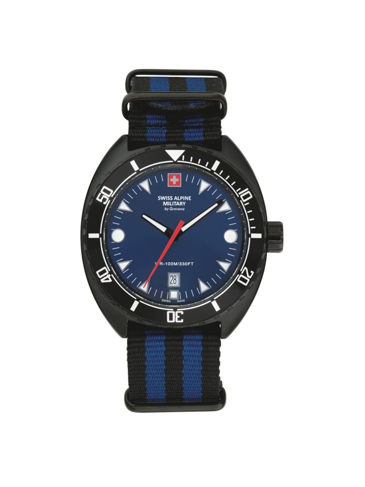 Swiss Military Quarzuhr 7066.1675SAM in schwarz günstig kaufen onesize
