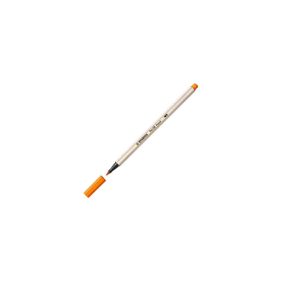 Premium-Filzstift Pen 68 brush, Pinselspitze für variable Strichstärken, orange