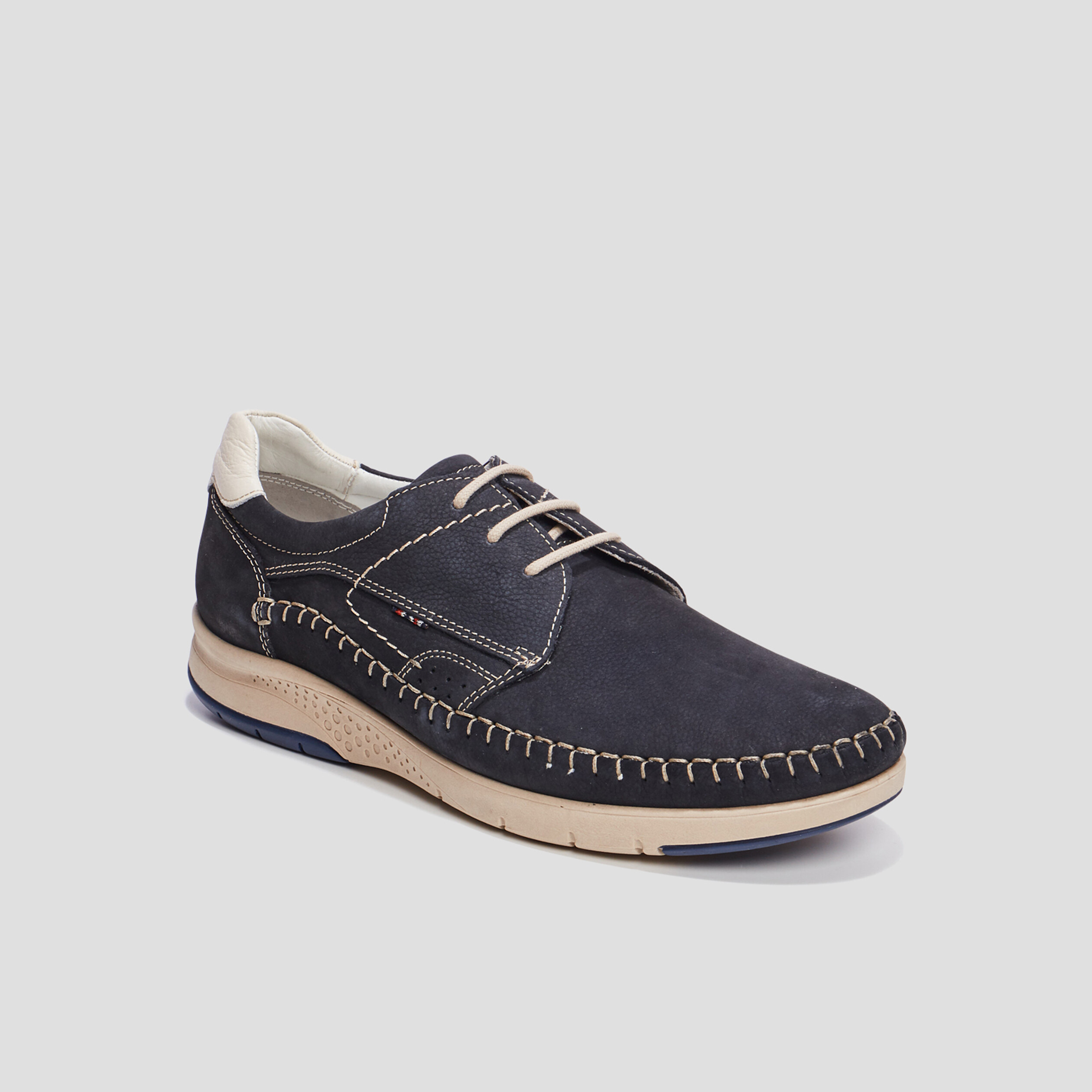 Derbies en cuir Walking bleu marine homme | La Halle