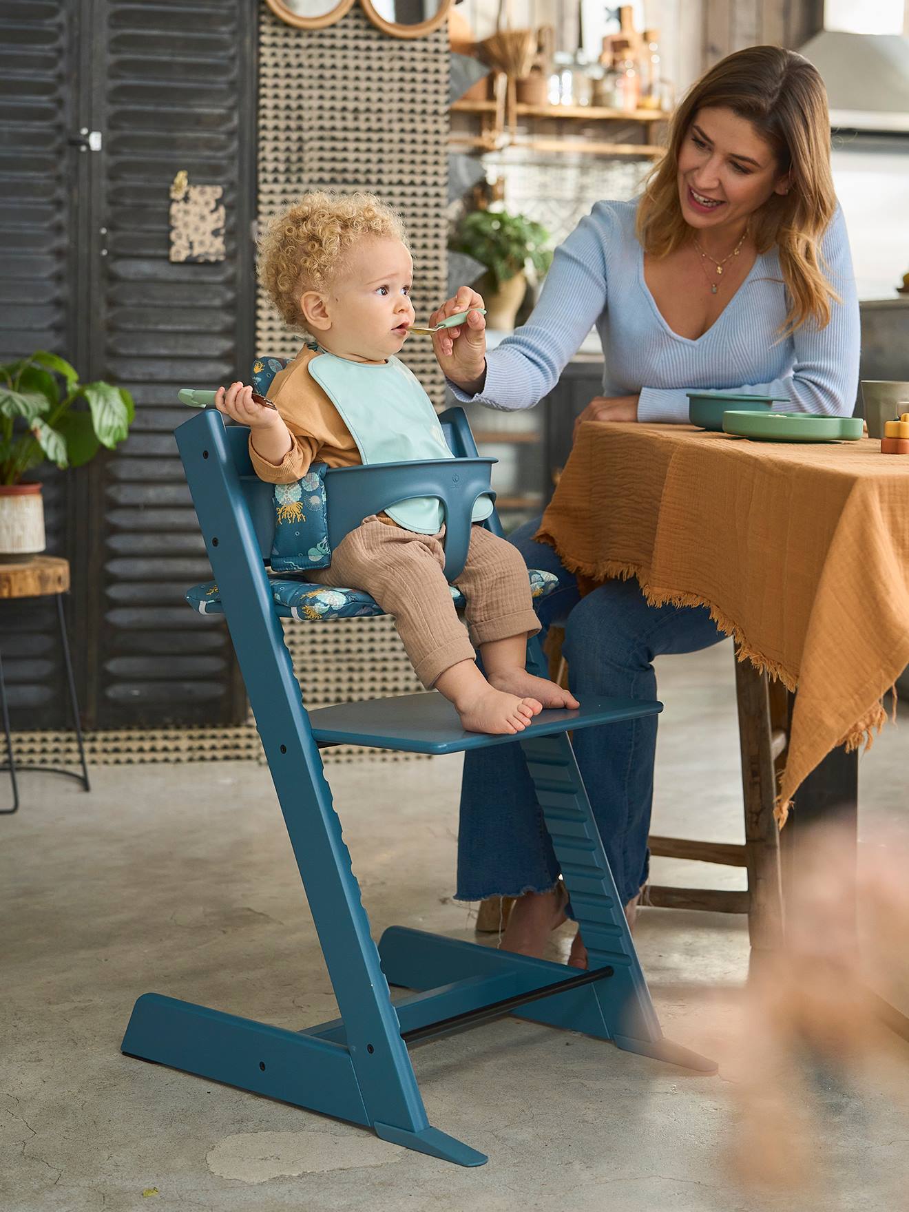 Chaise haute Tripp Trapp STOKKE vert glacier
