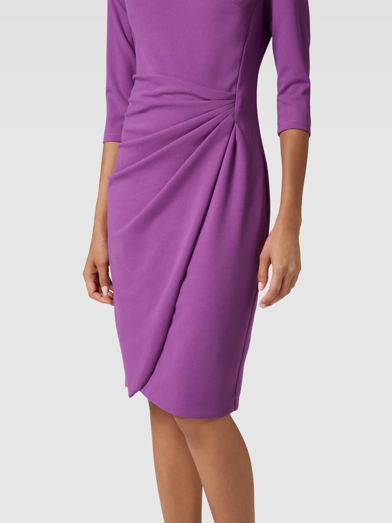 Cocktailkleid in Wickel-Optik in fuchsia