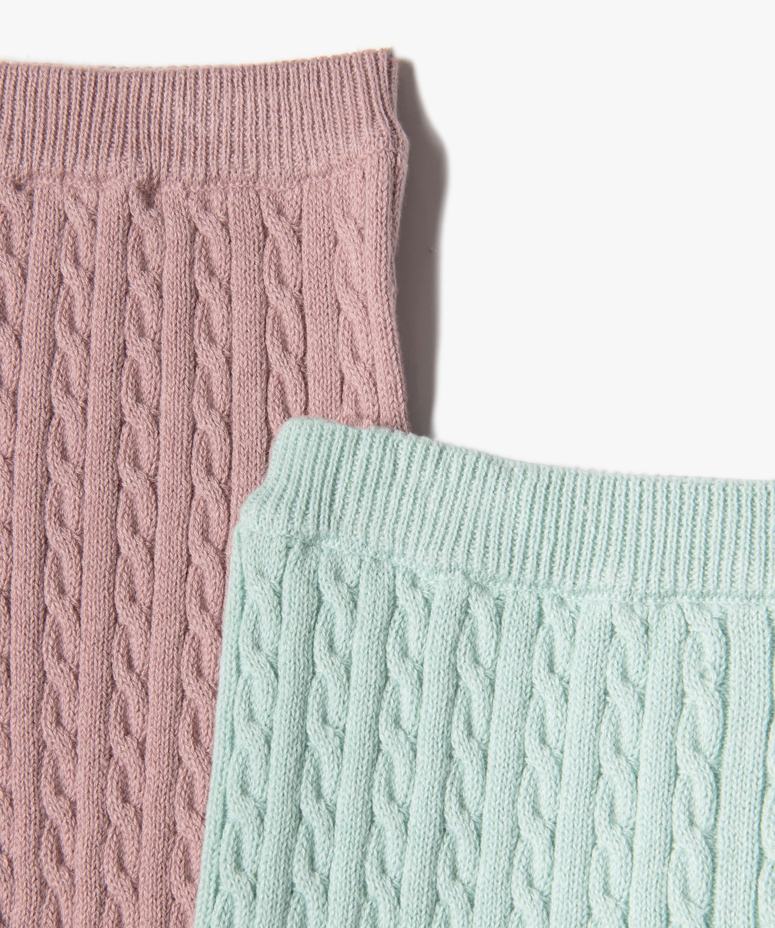 Pantalon bébé en maille torsadée (lot de 2) vert | GEMO