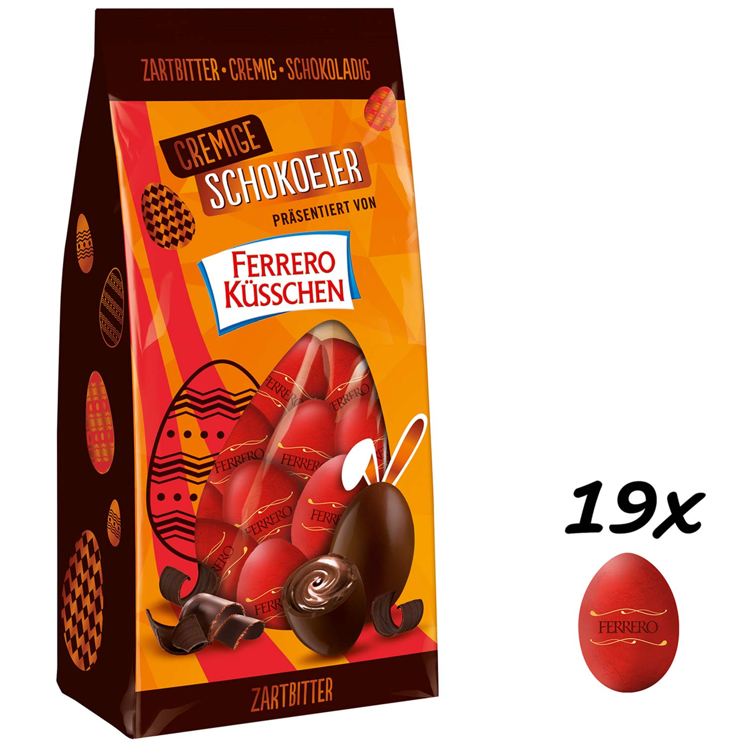 Ferrero Küsschen Cremige Schokoeier Zartbitter 100g