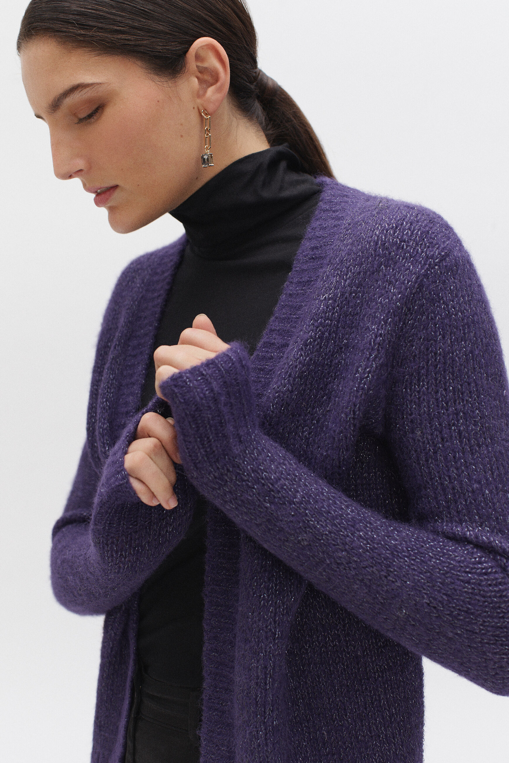 gillet eglantine prune femme