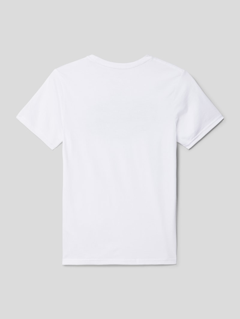 T-Shirt mit Label-Print in weiß
