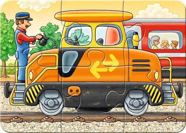 Kinderpuzzle ab 2 Jahren - Bei der Arbeit - 2 + 4 + 6 + 8 Teile