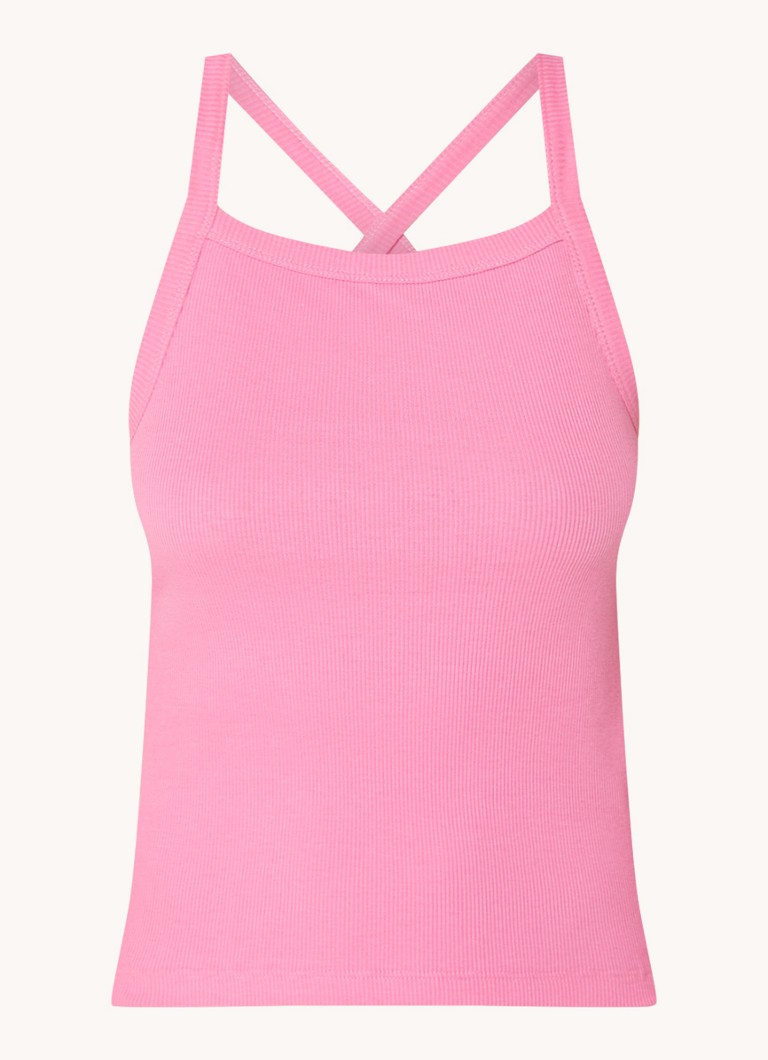ba&sh Carmen rib knitted top with stretch