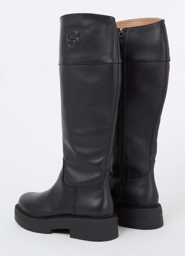 Ghete HUGO BOSS Rebby din piele cu logo