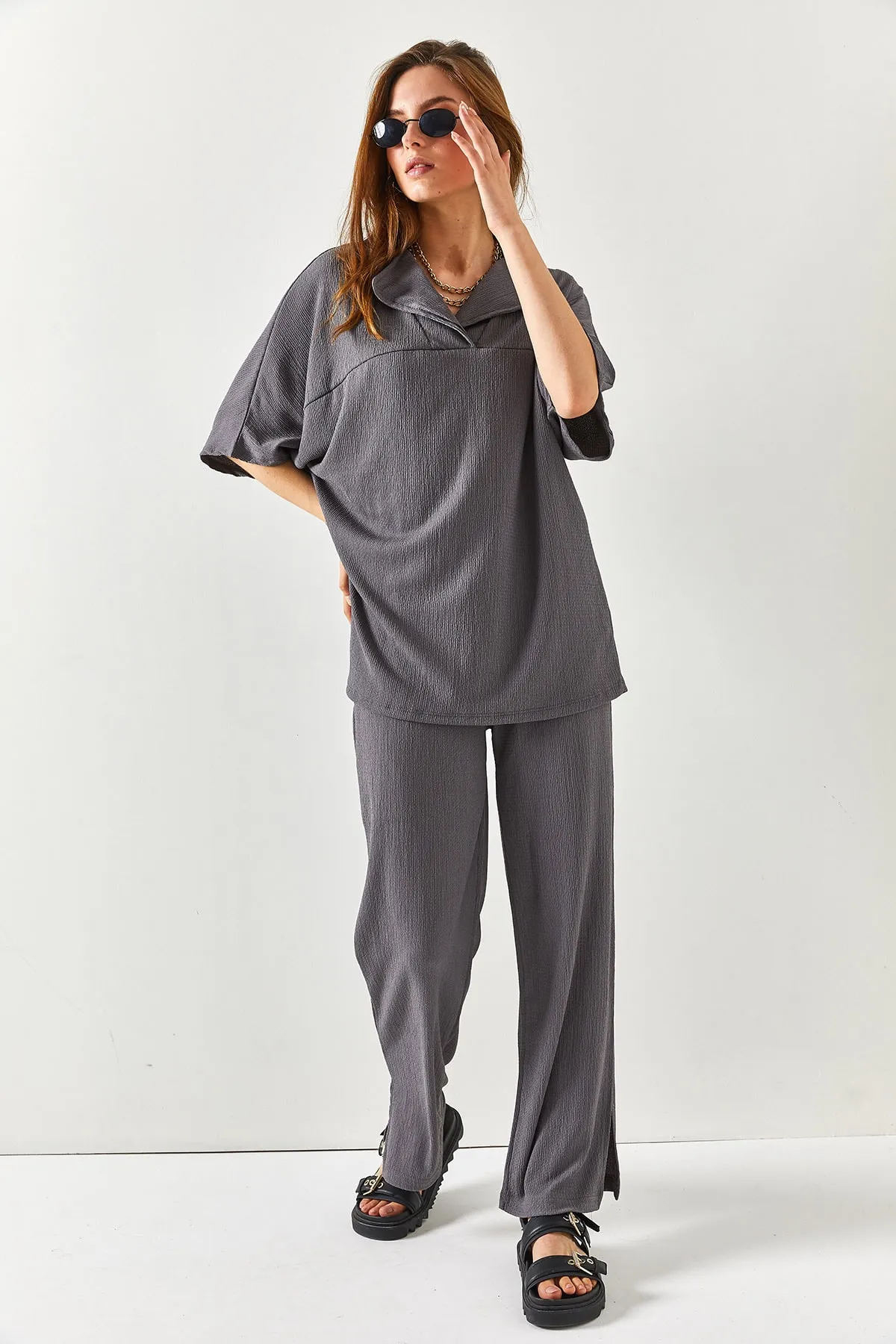 Olalook  Zweiteiler - Grau - Oversized