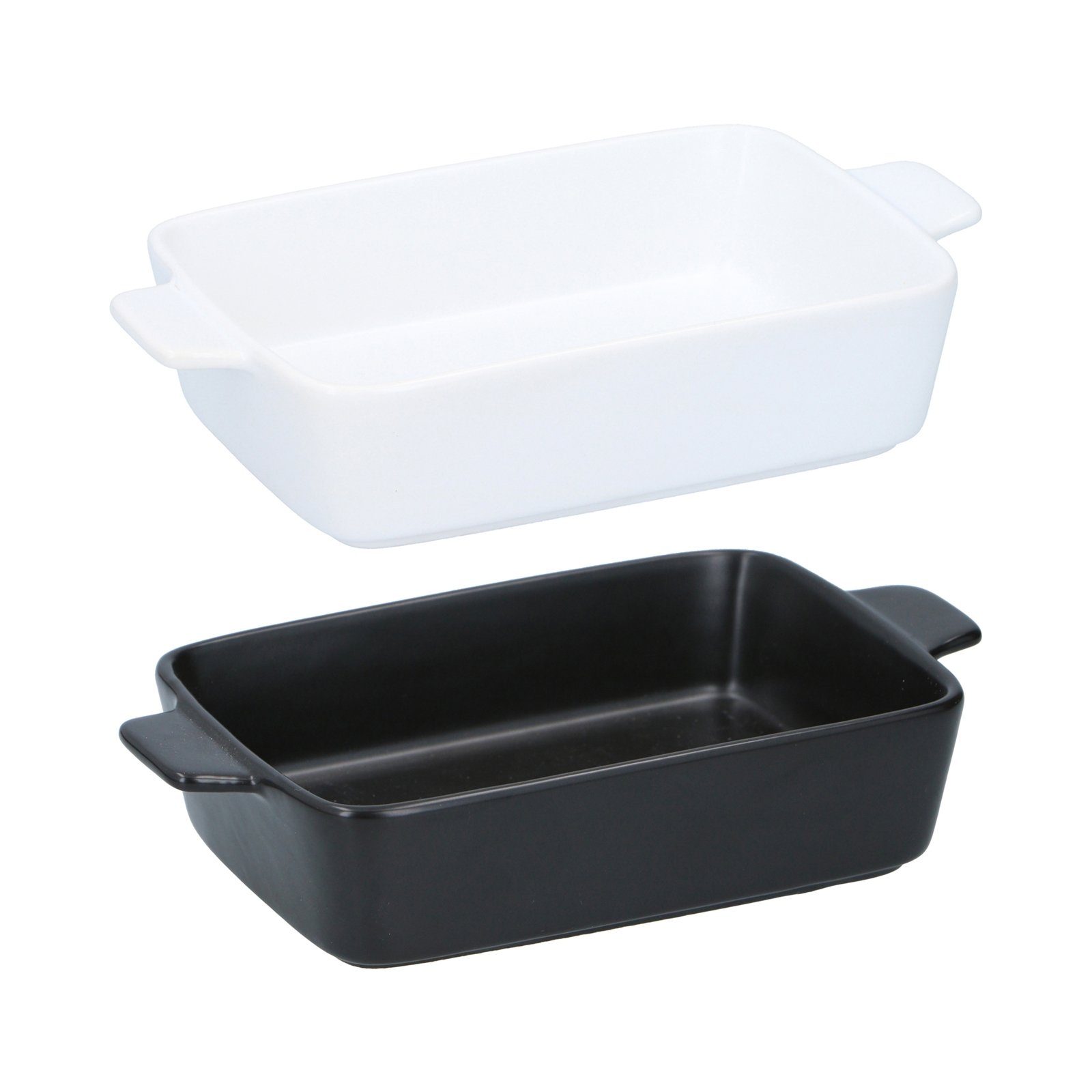 Neuetischkultur Auflaufform Auflaufform Keramik 2er-Set 19 x 10,5 x 4 cm, Keramik, (2-St), Ofenform eckig