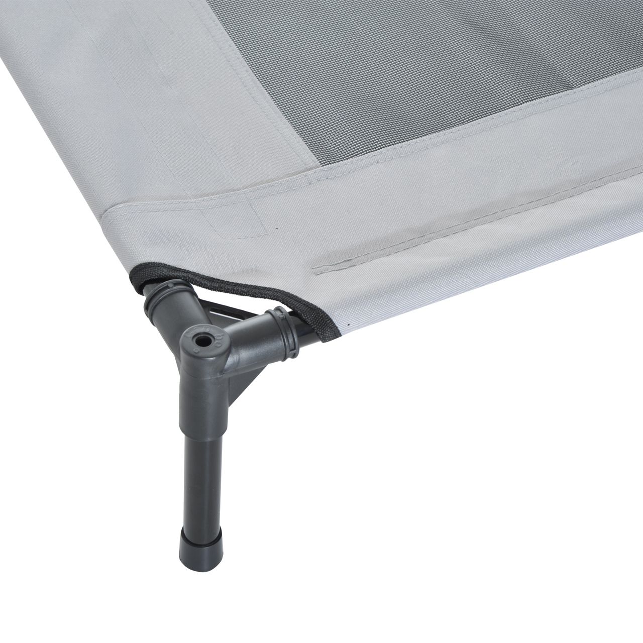 PawHut Haustierbett mit Baldachin Erhöhtes Hundebett Hundeliege outdoor Grau