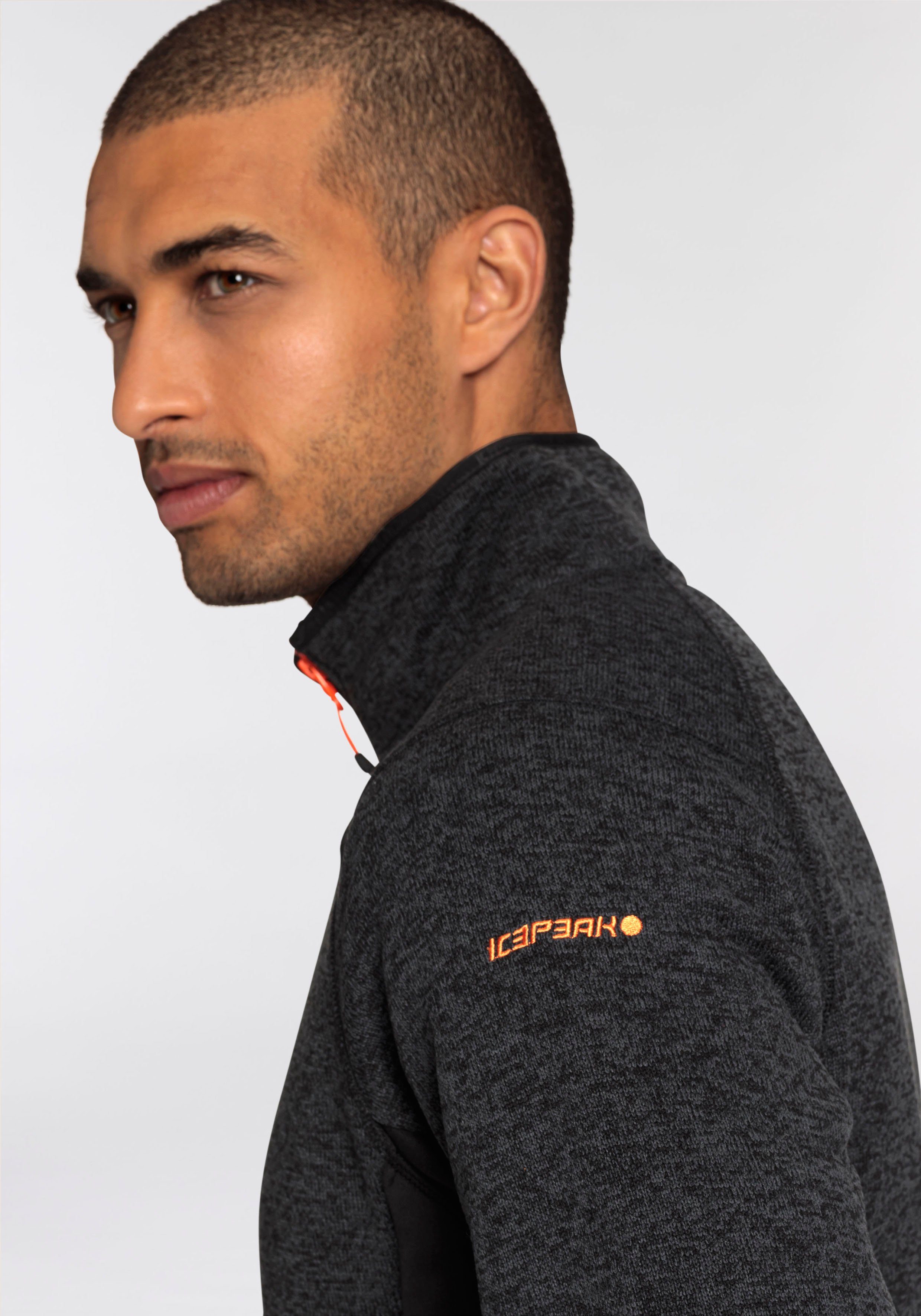 Icepeak Funktionsjacke ICEPEAK BODE mit kontrastfarbener Logostickerei am Oberarm