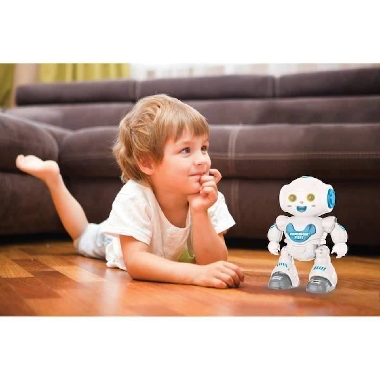 Powerman® First Robot Programmable avec Dance, Musique, démo et télécommande blanc