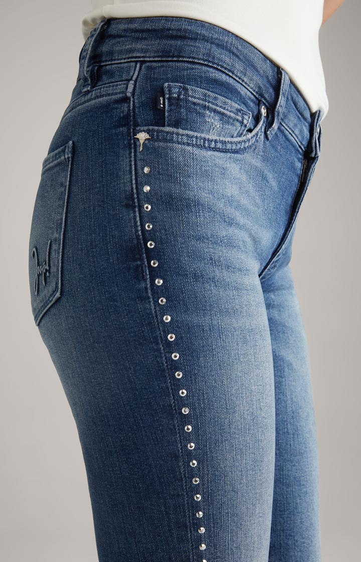 Skinny-Jeans Sue in Washed Dark Blue