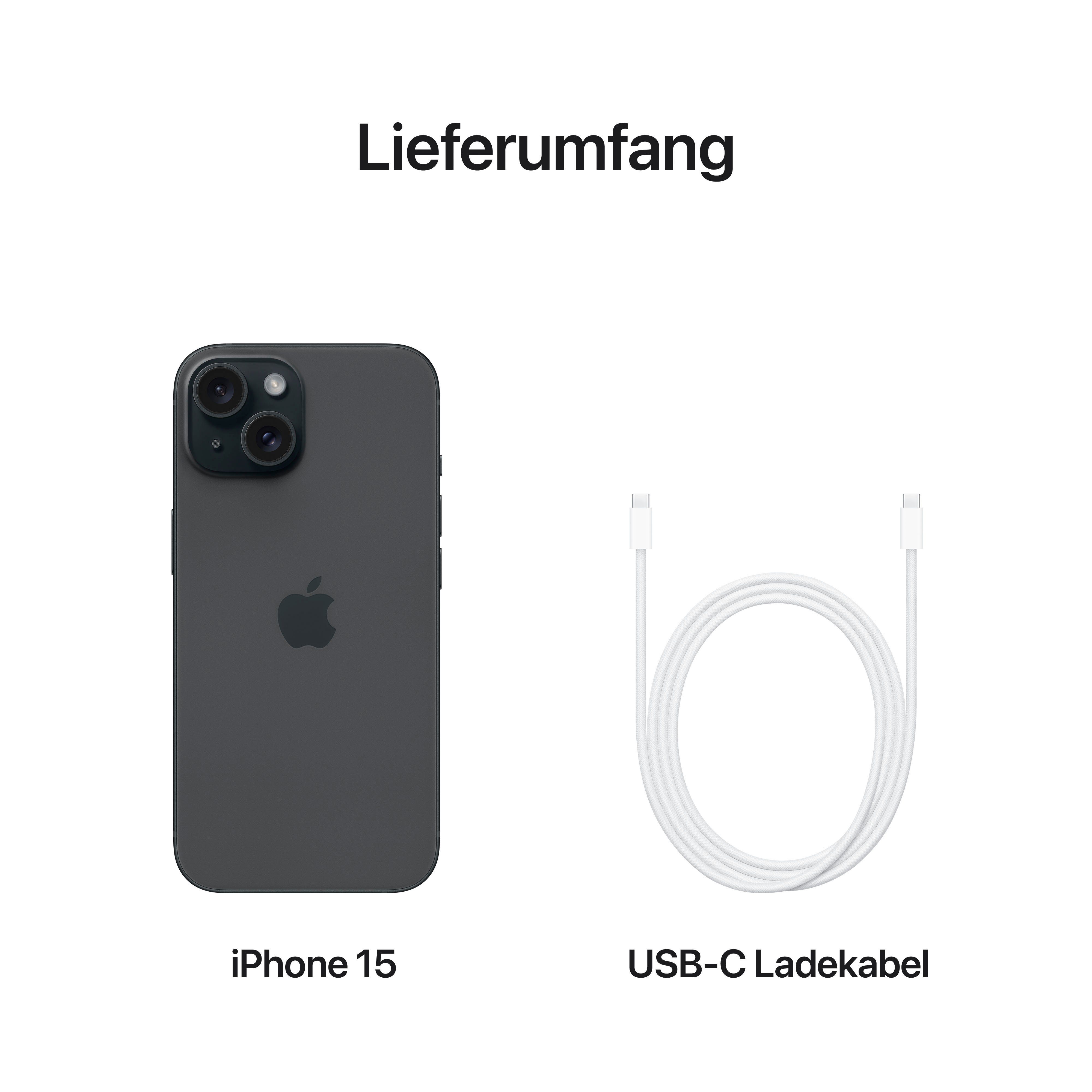 Apple iPhone 15 128GB Smartphone (15,5 cm/6,1 Zoll, 128 GB Speicherplatz, 48 MP Kamera)