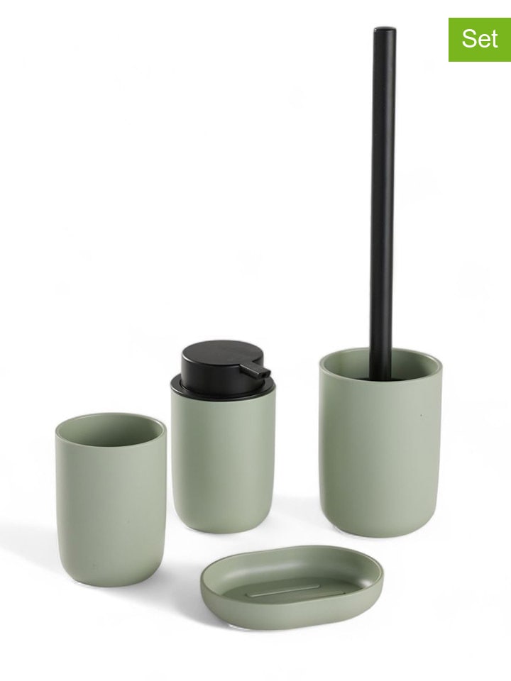 UTILITY 4tlg. Bad-Accessoires-Set in Grün günstig kaufen onesize