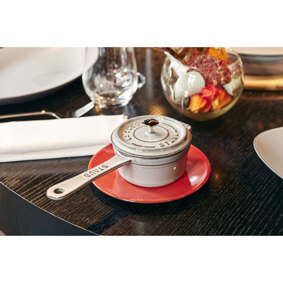 Stieltopf 10 cm, Gusseisen, Graphit-Grau