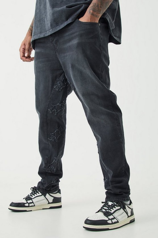 Plus Skinny Stretch Jeans mit Applikation