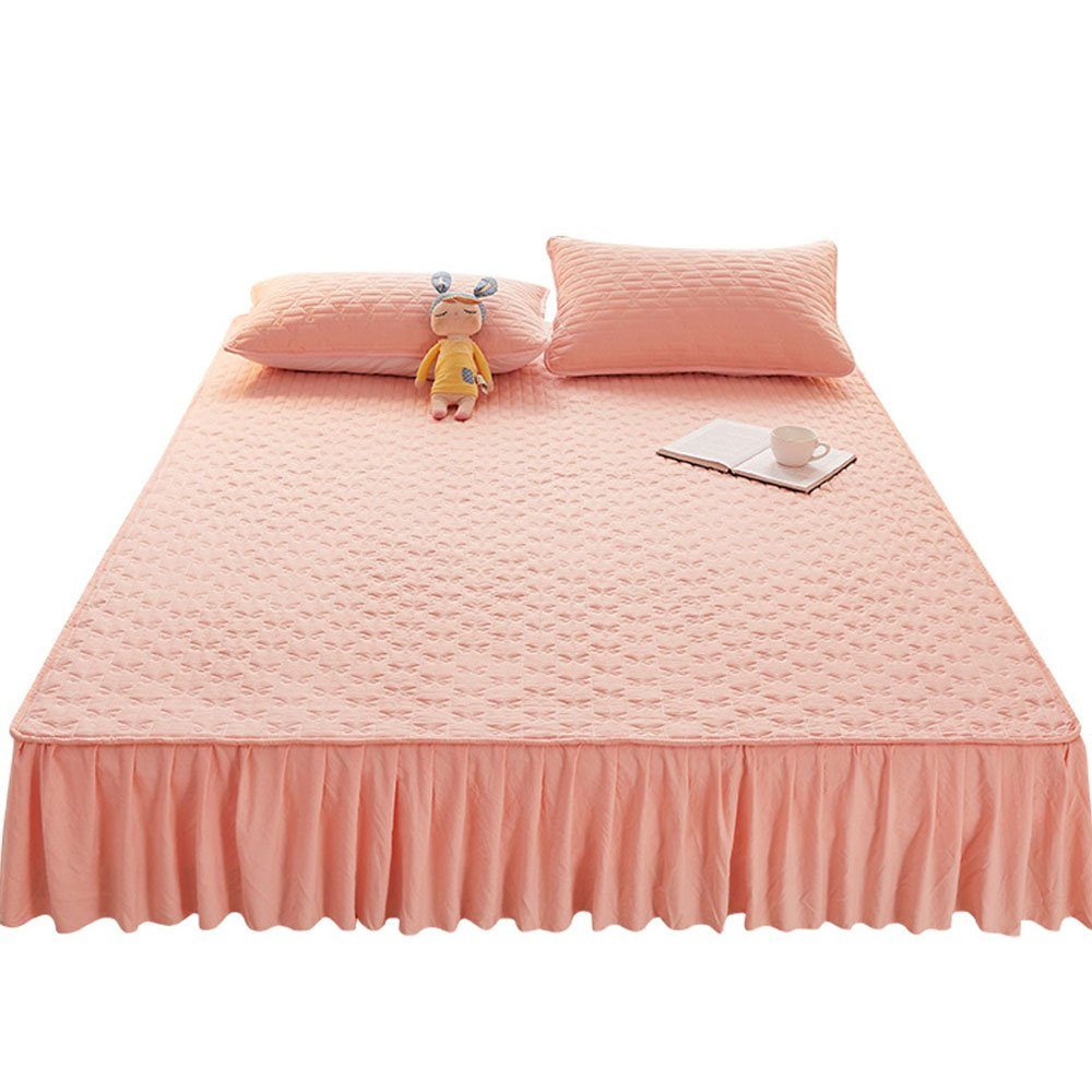 Matratzenschoner Matratzenschoner Taschenlaken Dicker Warmer Rosa 150 x 200 cm FELIXLEO