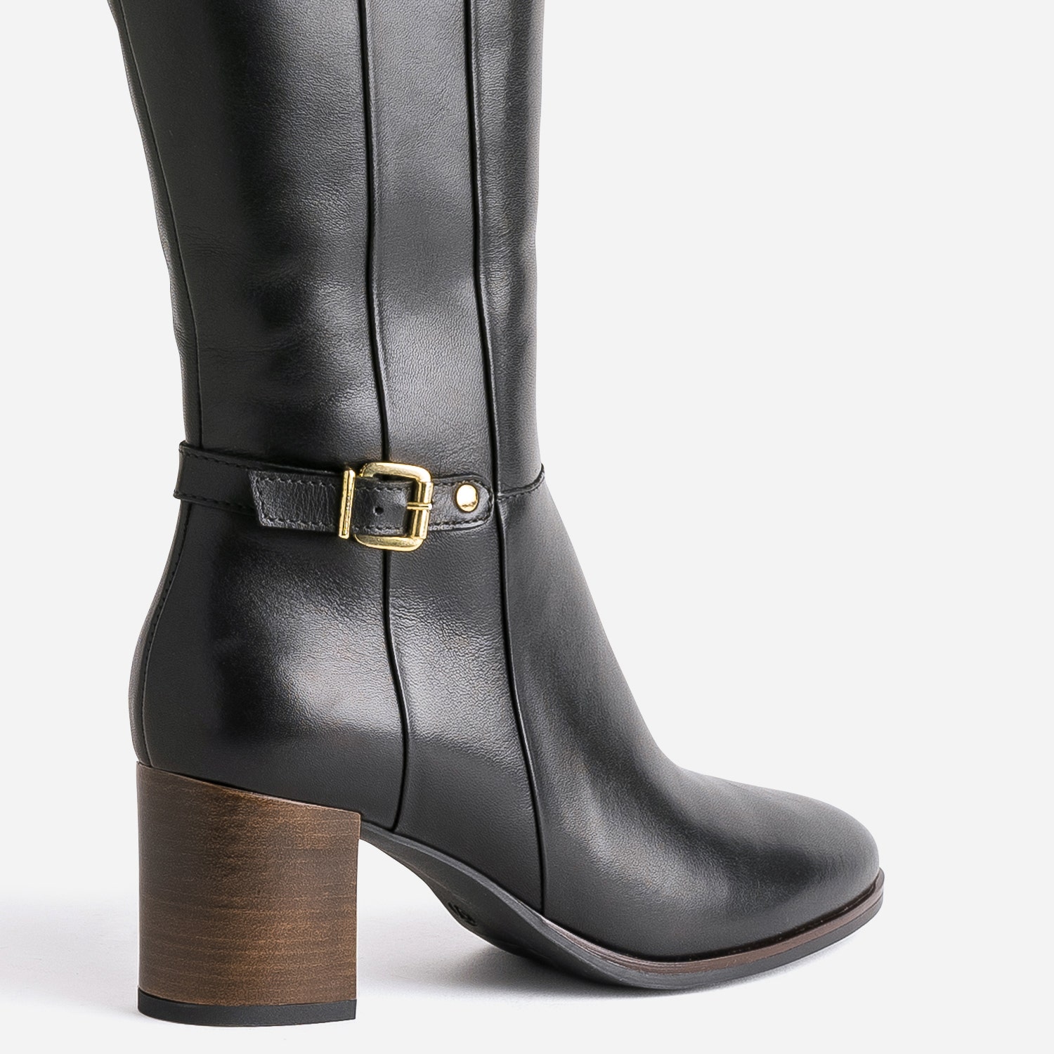 Botte noire éco-conçue en cuir