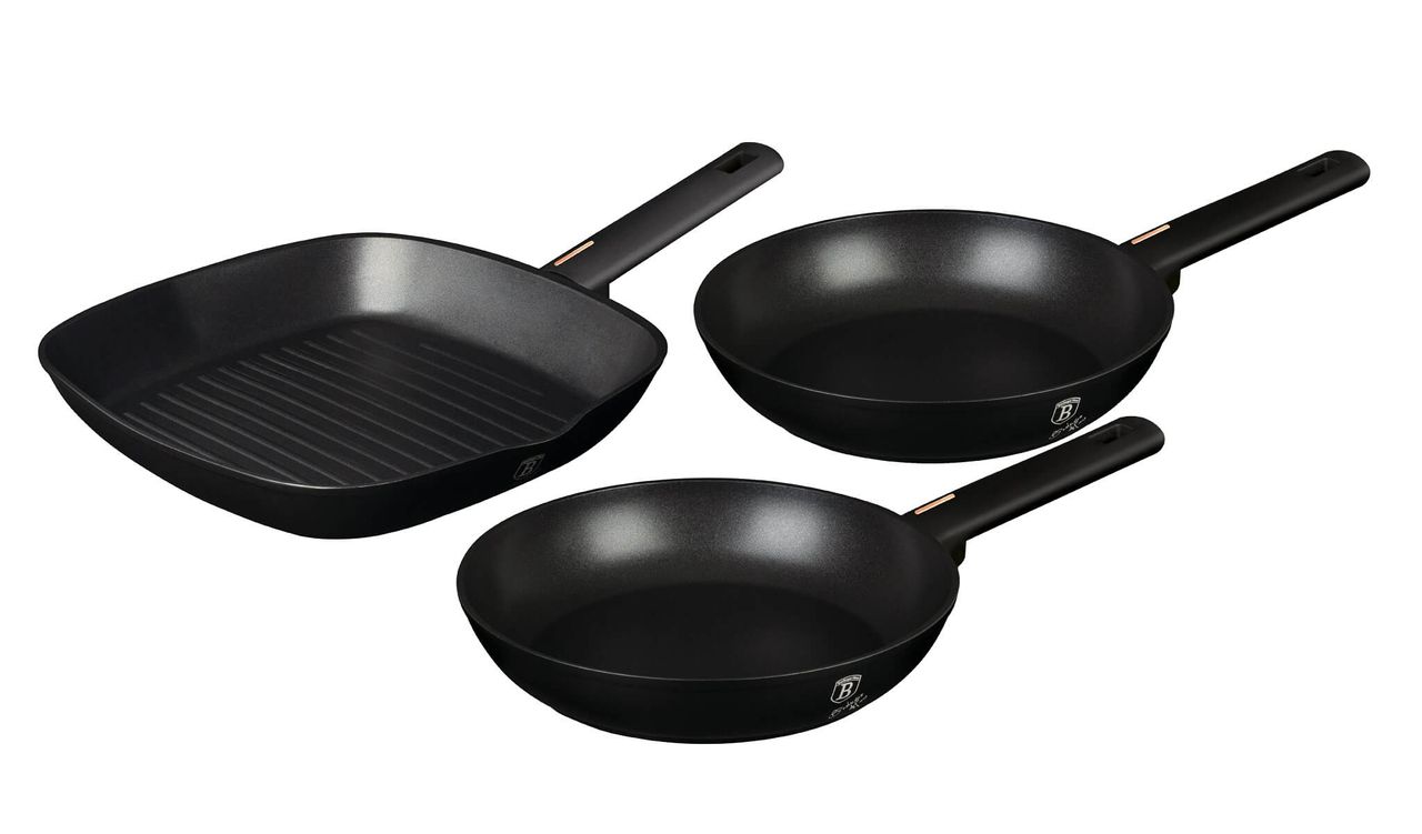 Berlinger Haus BH/7096 Monaco Collection Bratpfannen Set 3 tlg. in schwarz