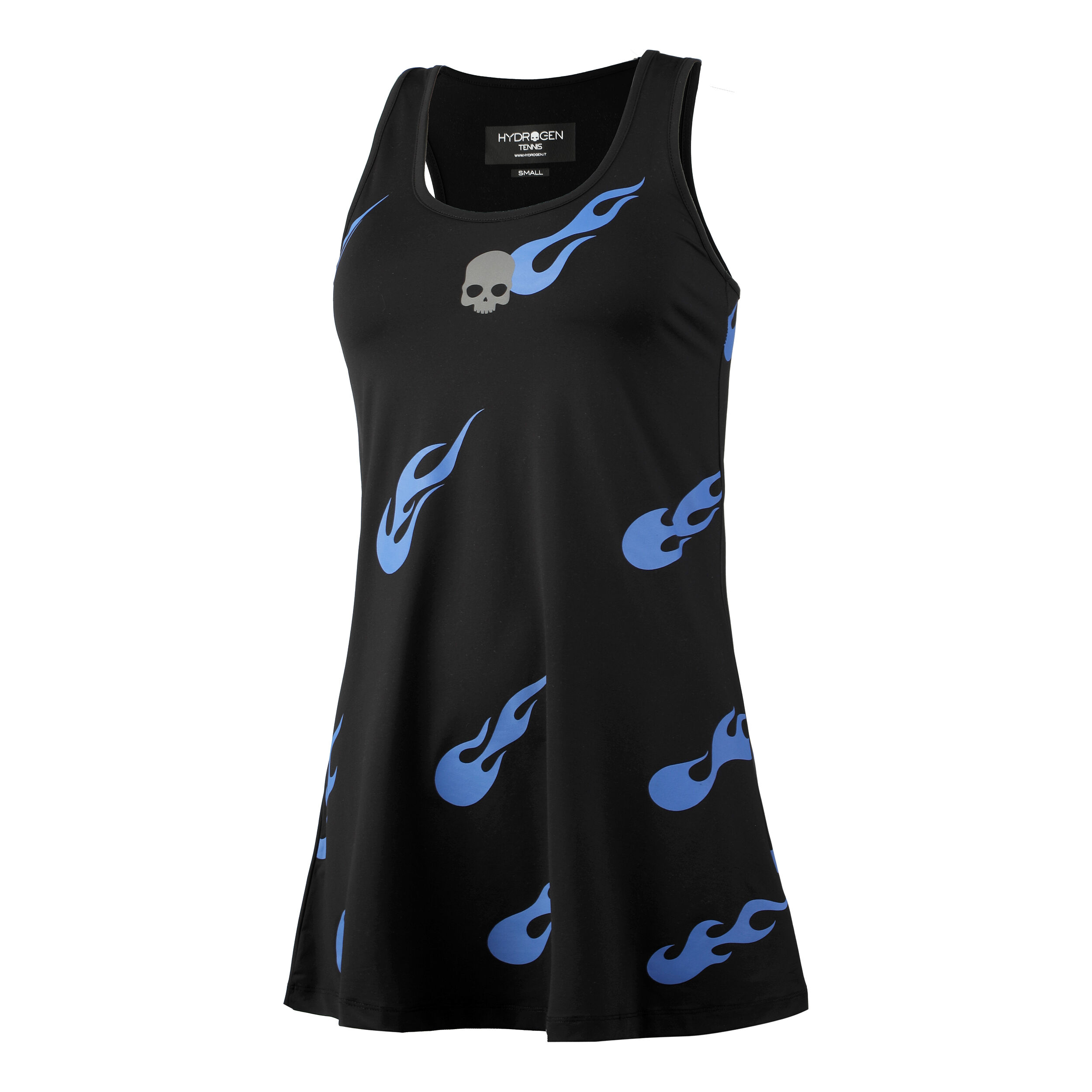 Flames Kleid Damen - Schwarz, Blau