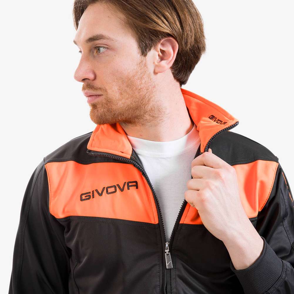 Givova Tuta Visa Trainingsanzug grau/neonorange