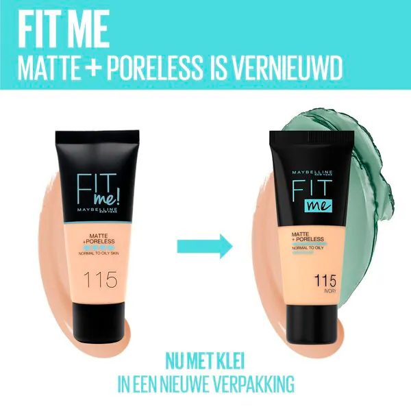 Maybelline New York Fit Me Matte & Poreless 115 Ivory alapozó