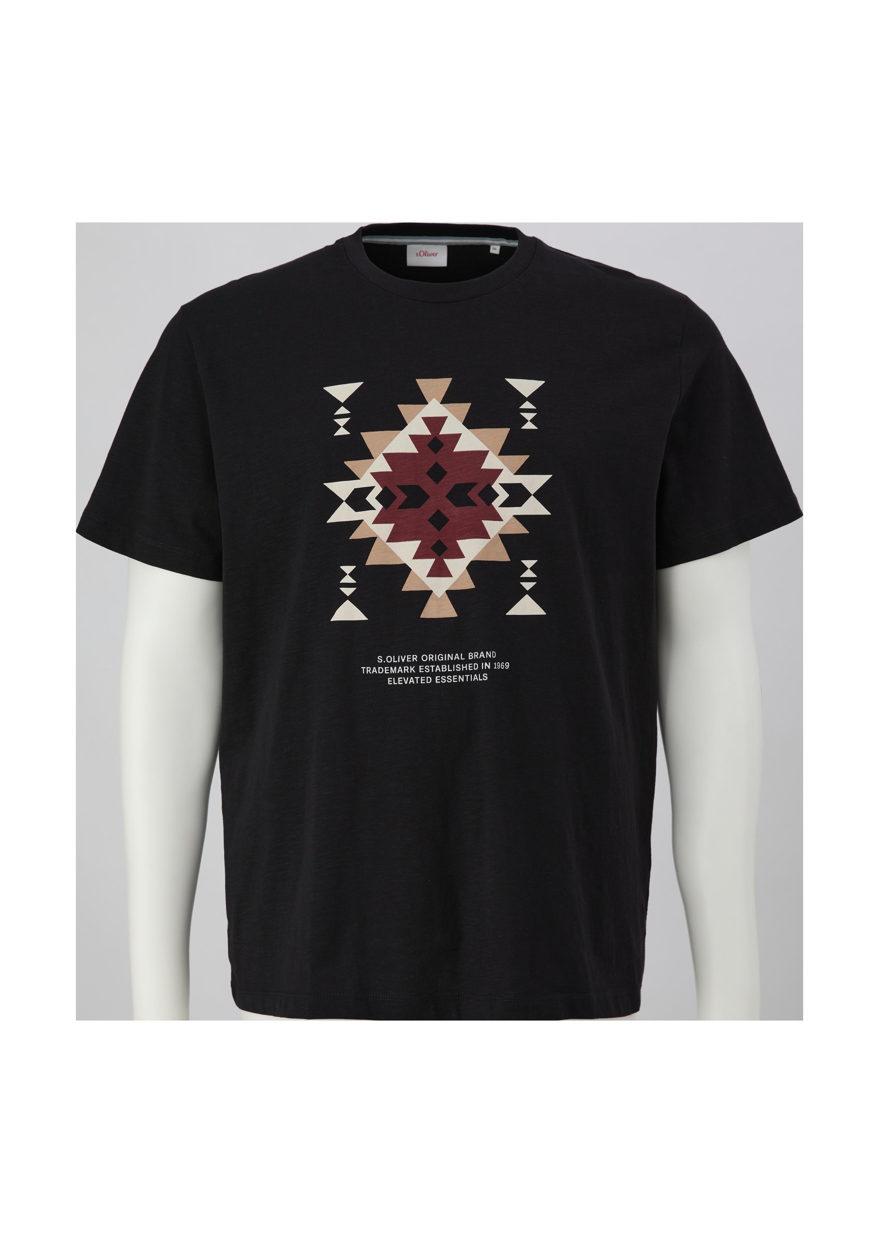 Baumwollshirt mit Ikat-Frontprint  2143242-99D1
