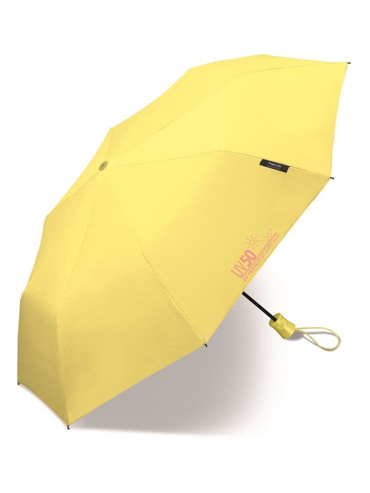 happy rain Mini AC UV50 Protect Automatik Taschenschirm in gelb günstig kaufen onesize