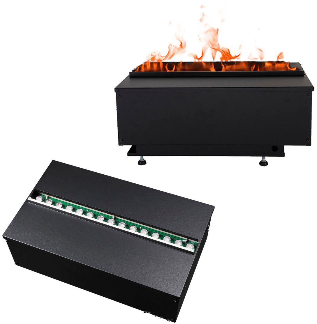 GLOW FIRE Dekokamin Hauptmann OMC 500, Wasserdampfkamin mit 3D Feuer mit integriertem Knistereffekt