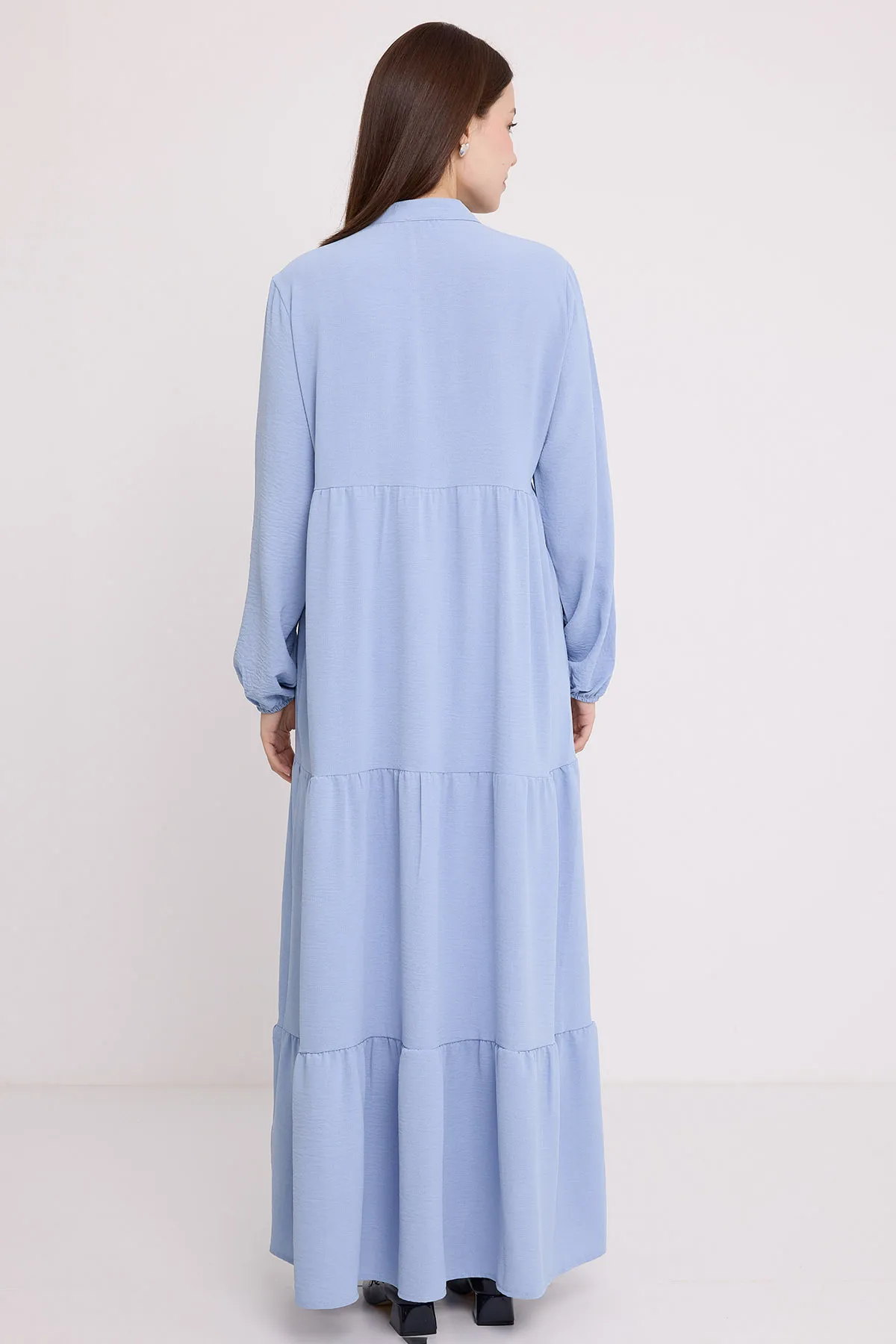 Bigdart  Blaues Hijab-Kleid aus Viskose mit Schnürung für Damen, 1627