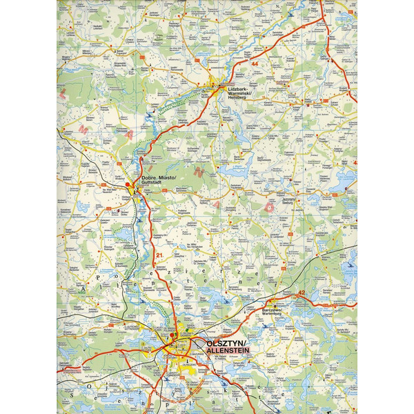 Höfer Polen PL010. Südliches Ostpreußen 1 : 200 000. - Straßenkarte