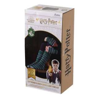 Harry Potter Strick Set Haussocken und Fäustlinge Slytherin